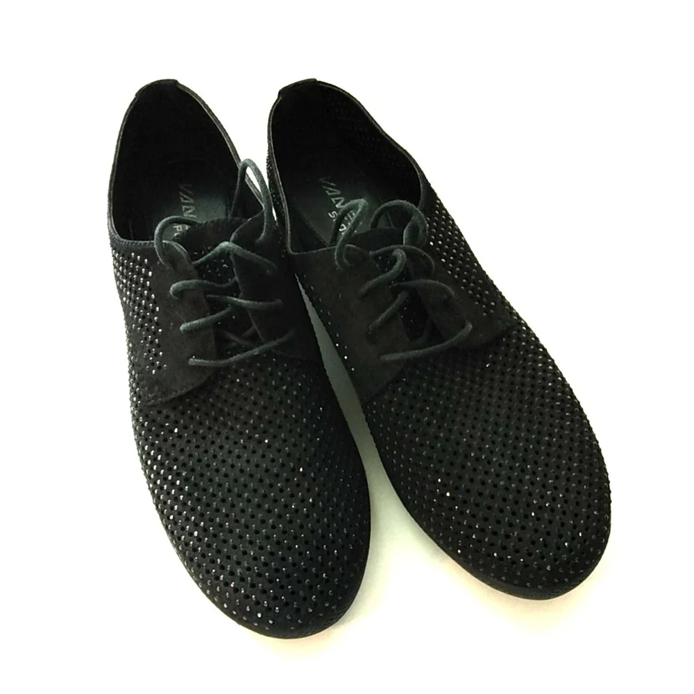Vaneli Sport Womens Black Sneakers Laceup Shoes fit like 7 narrow, shoe says 7.5